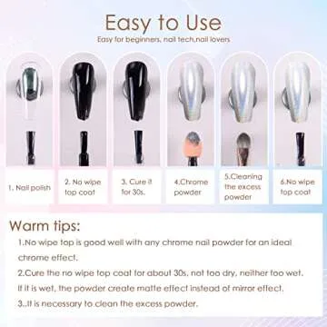 Laza Chrome Nail Powder Mirror Effect Metallic Dust Holographic Glitter Glazed Manicure Decoration Reflective Pigment for DIY Gel Polish Nail Art, Resin Craft, Gifts - Gold