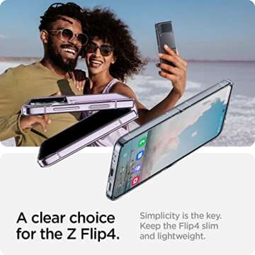 Spigen Air Skin Designed for Galaxy Z Flip 4 Case (2022) - Crystal Clear