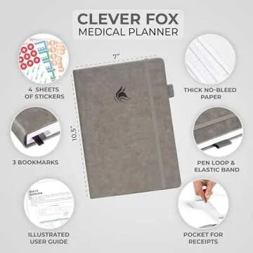 Clever Fox Large Medical Planner 12-Month – Medical Notebook, Health Diary, Wellness Journal & Log...