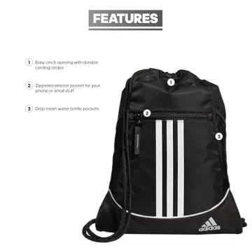 Adidas Alliance Sackpack - Lightweight 12L Sports Bag