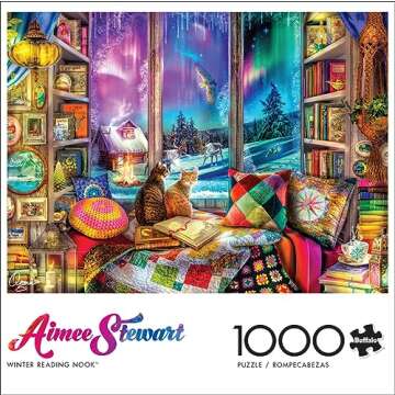 Buffalo Games - Aimee Stewart - Winter Reading Nook - 1000 Piece Jigsaw Puzzle for Adults -Challenging Puzzle Perfect for Game Nights - Finished Size is 26.75 x 19.75