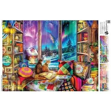 Buffalo Games - Aimee Stewart - Winter Reading Nook - 1000 Piece Jigsaw Puzzle for Adults -Challenging Puzzle Perfect for Game Nights - Finished Size is 26.75 x 19.75