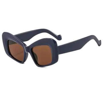 Vintage Oversized Cat Eye Sunglasses For Women Fashion Unique Butterfly Designer Female Elegant Big ...