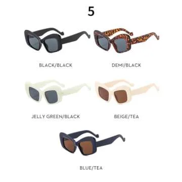 Vintage Oversized Cat Eye Sunglasses For Women Fashion Unique Butterfly Designer Female Elegant Big Shades N45 (blue brown)