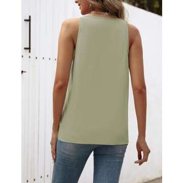 Chic GKBK Women's Tie Front V Neck Tank Top