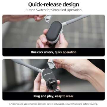 REYGEAK Magnetic Neck Phone Mount,2024 New POV/Vlog Phone Holder for Magsafe iPhone 16/15/14/13/12 Pro Mini/Plus/Pro/Pro Max,Hand Free Chest Stand Video Recording for Android Phone Accessory(Grey)