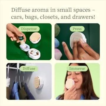 Lifelines Everyday Portable Diffuser Set - Cordless Aromatherapy for Small Spaces - Essential Oil Blend with Precision Pump Included - Alternative to Car Diffusers, Potpourri Bags, & Fragrance Sachets
