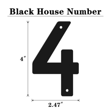 Stylish & Durable 4 Inch Modern Metal House Numbers for Any Setting