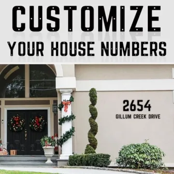 4 Inch Modern Metal House Numbers for Stylish Addressing