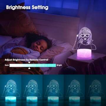 3D Night Light: Remote-Controlled Colorful Lamp for All