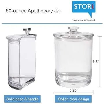 STORi Acrylic 60-oz Makeup Holder for Stylish Storage
