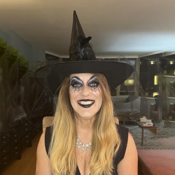 Black Halloween Witch Hat for Women - Party Accessory