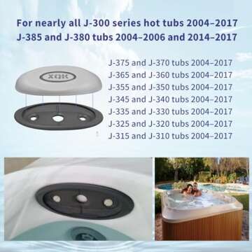 XQK 2 Pack 2455-263 Spa Oval Pillow Insertt and Back Mount -Enhanced Support, Ultimate Spa Relaxation，Fit for 2004–2017 Nearly All Jacuzzi J-300 Series hot tubs（2472-824）