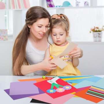 96 Sheets Assorted Colored Cardstock for Crafts and Projects