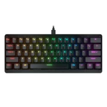 COUGAR Puri Mini RGB Compact 60% RGB Mechanical Gaming Keyboard with Doubleshot PBT Keycaps and Magn...