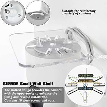 SIPRDE Acrylic Wall Shelf Set of 3 for Easy Organizing
