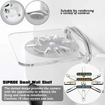 SIPRDE Acrylic Wall Shelf Set of 3 for Easy Organizing