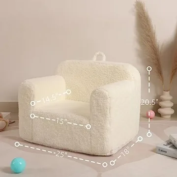 Comfy MOMCAYWEX Kids Sherpa Chair for Toddlers
