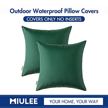 MIULEE Waterproof Pillow Covers - Stylish & Durable Decor