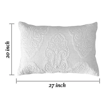 Brandream Quilted Cotton Pillow Shams – Elegance & Comfort