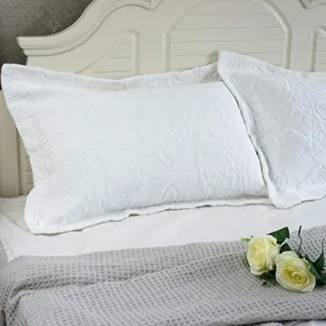 Brandream Quilted Cotton Pillow Shams – Elegance & Comfort