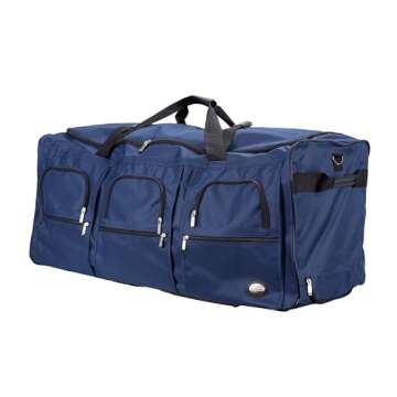 Rockland Rolling Duffel Bag, Navy, 40-Inch