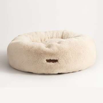 UnHide Floof Pet Bed - Large (35" x 12") - Extra Soft Dog Bed - Removable Faux Fur Cover - Machine W...