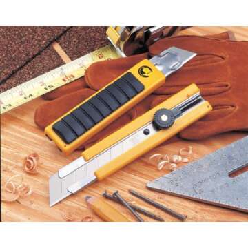 OLFA 25mm Heavy-Duty Utility Knife with Adjustable Blade