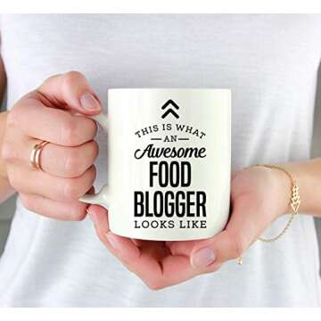 Andaz Press Ceramic Coffee Tea Mug for Food Bloggers