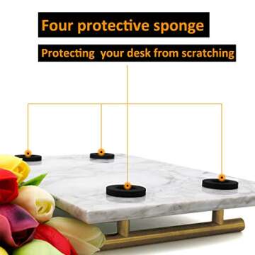 LUANT Marble Stone Decorative Tray for Counter, Vanity, Dresser, nightstand, or Desk, Dimension 11-2/3"L X 7-3/4"W X 2" H