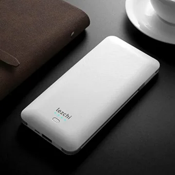 LEZCHI 10000mAh Power Bank Built-in AC Plug Cables