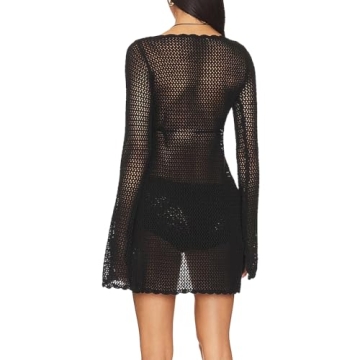 Women's Crochet Beach Cover-Up Lightweight Summer Essential