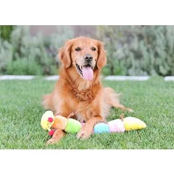 ZippyPaws Large Caterpillar - Dog Toys to Keep Them Busy, for Medium and Large Dogs, Squeaky Pet Toy...