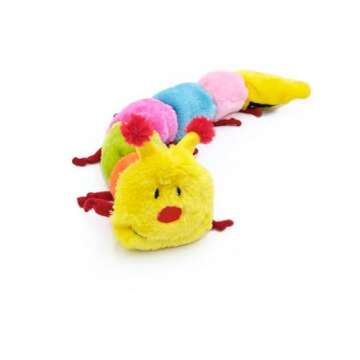 ZippyPaws Large Caterpillar - Dog Toys to Keep Them Busy, for Medium and Large Dogs, Squeaky Pet Toy for Boredom, Stuffed Chew Toy, Soft Plush Puppy Products, 7 Round Squeakers - 20"