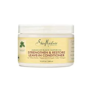 SheaMoisture Jamaican Black Castor Oil 11.5oz Leave In Conditioner and Raw Shea Butter 8oz Detangler...
