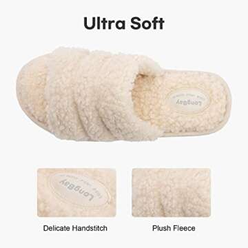Comfortable LongBay Women's Faux Sherpa Slippers