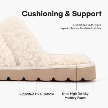 Comfortable LongBay Women's Faux Sherpa Slippers