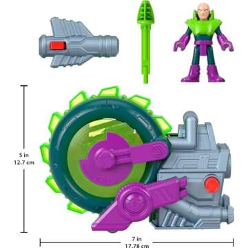 Fisher-Price Lex Luthor Toy Vehicle Set for Kids Ages 3+