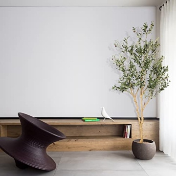 Realead 7ft Faux Olive Tree - Realistic Indoor Silk Olive Decor