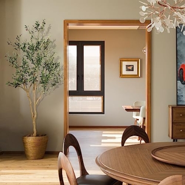 Realead 7ft Faux Olive Tree - Realistic Indoor Silk Olive Decor