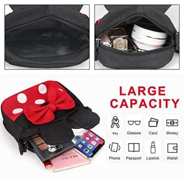 Cute Minnie Mouse Crossbody Purse for Little Girls