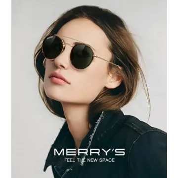 MERRY'S Retro Round Polarized Sunglasses Unisex UV400 Protection