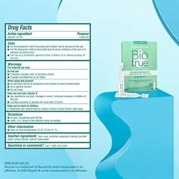 Biotrue Hydration Boost Eye Drops 30 Vials for Dry Eyes