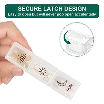 BUG HULL Weekly Pill Organizer 3X a Day, Daily 7 Day Medicine Pill Organizer 3 Times a Day, Travel Pill Case Container for Vitamins, Supplements