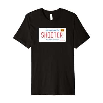 Beanshooter Shooter License Plate (Massachusetts) Premium T-Shirt