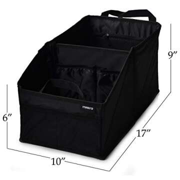 Masirs Back Seat Car Organizer, Neatly Organize Items While Traveling, Folds Flat for Easy Trunk Sto...