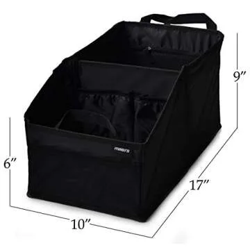 Masirs Back Seat Car Organizer, Neatly Organize Items While Traveling, Folds Flat for Easy Trunk Sto...