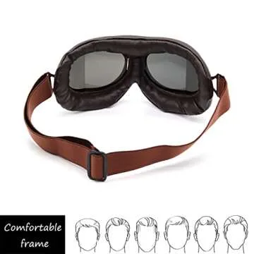 kucehiup Vintage Aviator Goggles - Stylish, Durable, Versatile