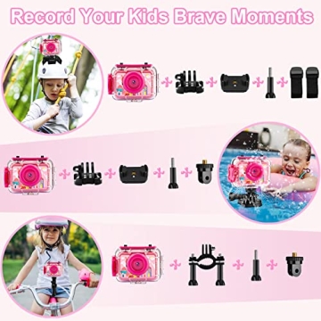 GKTZ Kids Waterproof Camera - Fun Action Shooter for Ages 4-12