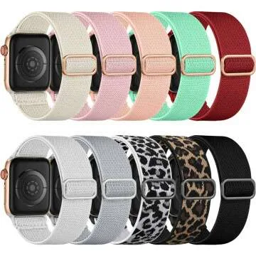 Maledan Stretchy Solo Loop Apple Watch Band 10 Pack